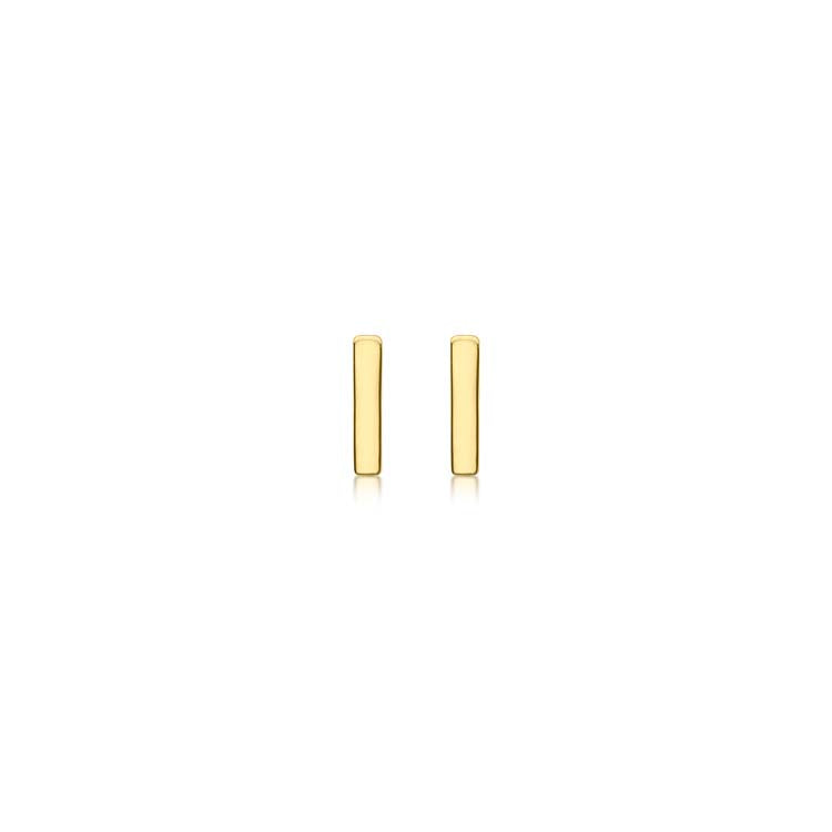 9ct Yellow Gold Mini Initial 'I' Stud Earrings